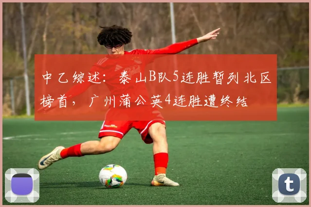 中乙综述：泰山B队5连胜暂列北区榜首，广州蒲公英4连胜遭终结